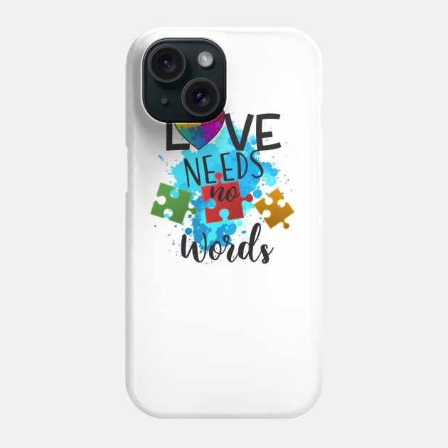 autism heart love Phone Case by Mstudio