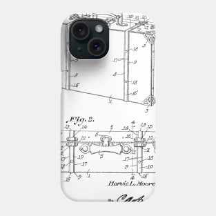 Suitcase Vintage Patent Hand Drawing Phone Case