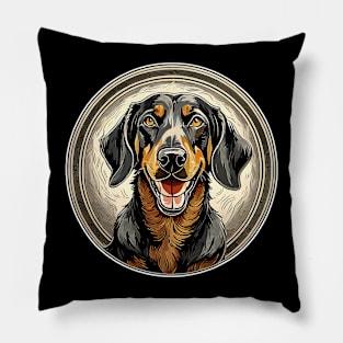 Black and tan coonhound Pillow