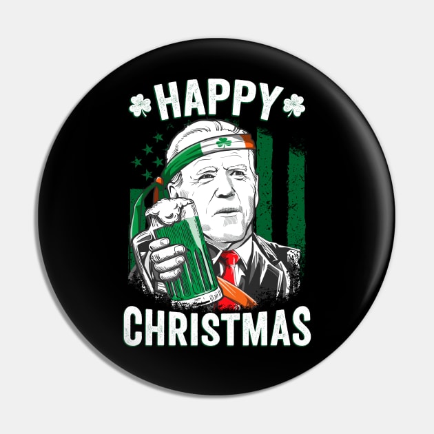 Happy Christmas Funny Leprechaun Biden St Patricks Day Pin by petemphasis