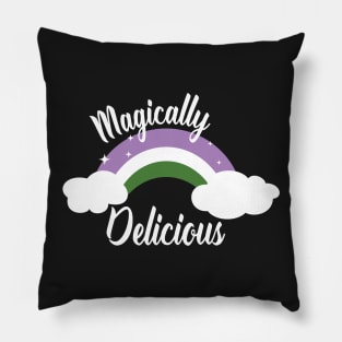 Magically Delicious Genderqueer LGBT Pride Pillow