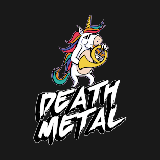 Death Metal Unicorn With French Horn T-Shirt