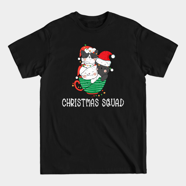 Disover christmas squad Cat/ christmas Light/ Meow Christmas - Christmas Squad - T-Shirt