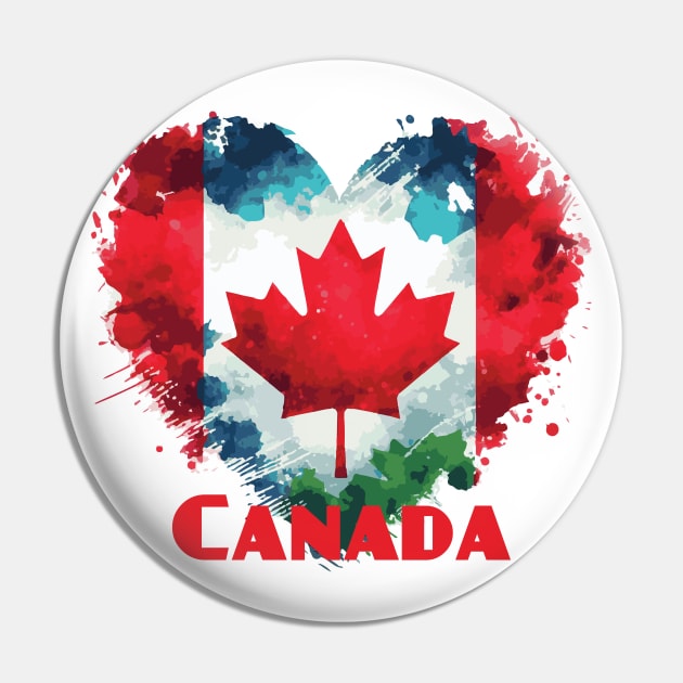 Love Canada Pin by Heartsake