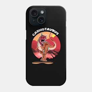 Carnotaurus Dinosaur Design With Background Phone Case