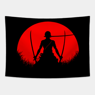 Red Moon Zoro Tapestry