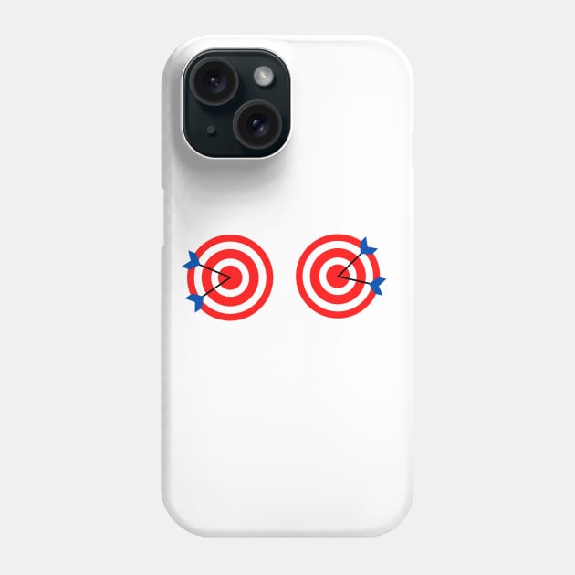 red blue archery target design Phone Case by Artistic_st