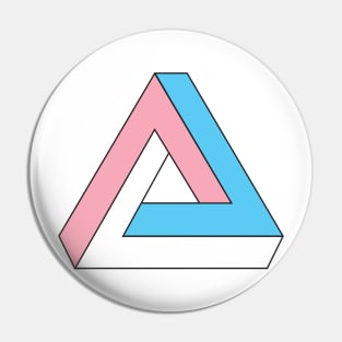 Penrose Triangle - Trans Pride Pin