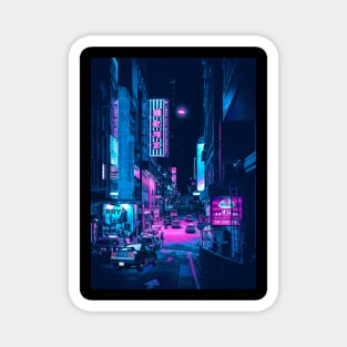 City Neon Synthwave Magnet