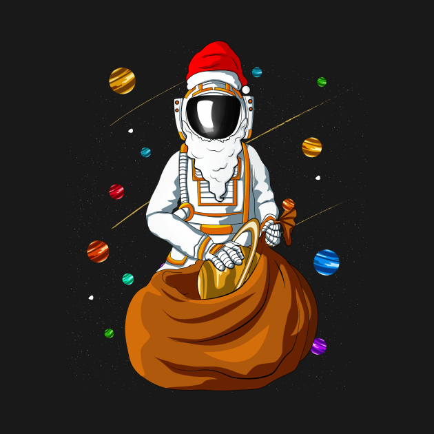 Santa Claus Astronaut Xmas Christmas by TheTeeBee