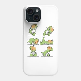 T-Rex tries Yoga Phone Case