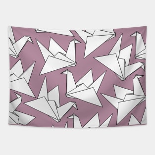 Origami Crane Pink Tapestry