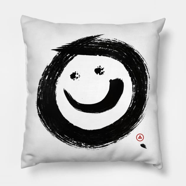 Be Happy Be Zen Pillow by drumweaver