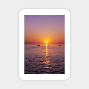 Sailboats in the Sunset, Bayfield Magnet