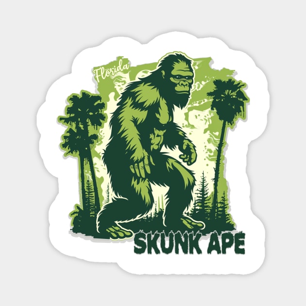 Florida Skunk Ape Magnet by Dead Is Not The End