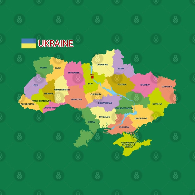 Administrative map of Ukraine by AliJun