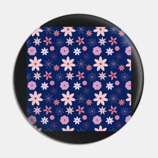 Colorful Spring Floral Pattern Design Pin