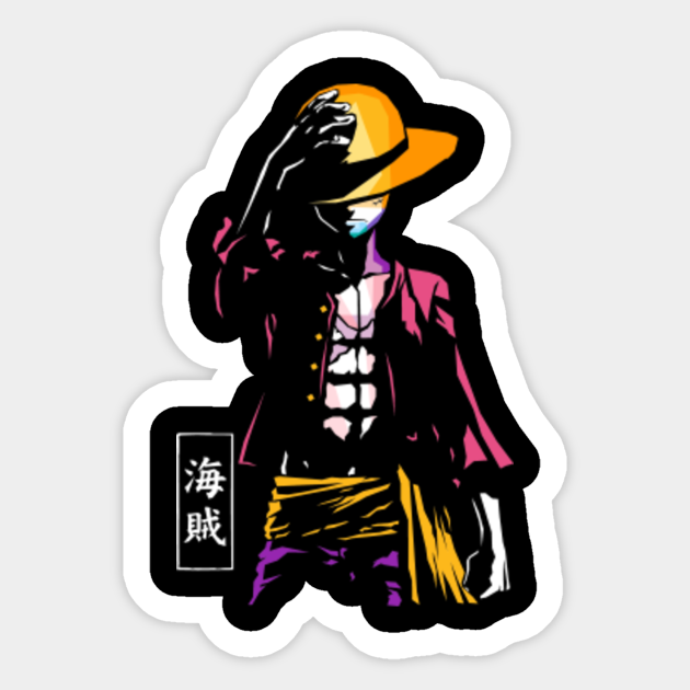 luffy strawhat pirates - Monkey D Luffy - Sticker | TeePublic