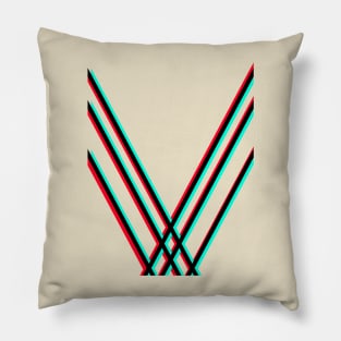 3d stripes Pillow