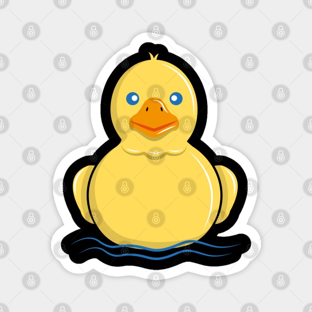 Rubber Duck Bath Toy T-Shirt Ducky Plastic Yellow Quack Gift Magnet by Shirtbubble