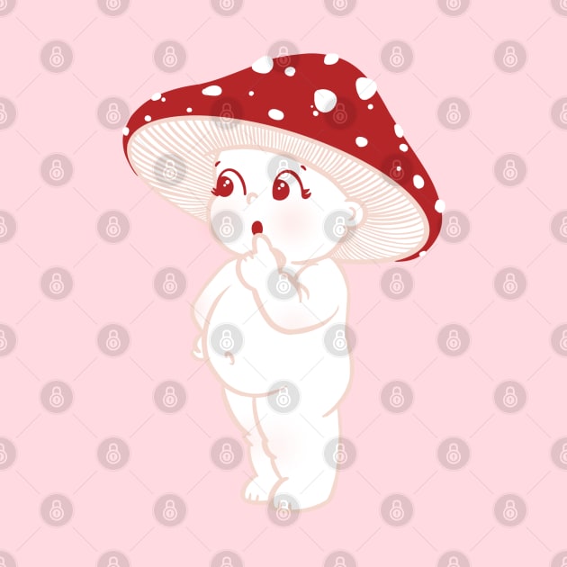 Kewpie Amanita Mushy by Darcy Farrow