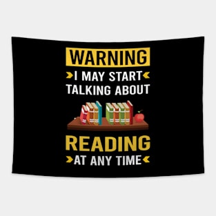 Warning Reading Book Books Tapestry