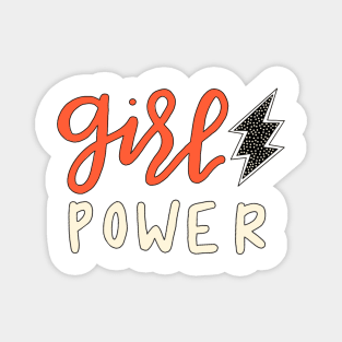 retro lightning “girl power” Magnet