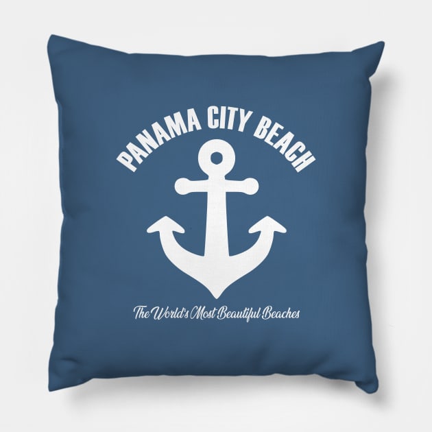 Panama City Beach Pillow by OrangeCup