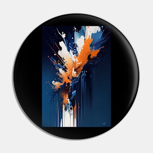 Navy Blue and Orange Pin