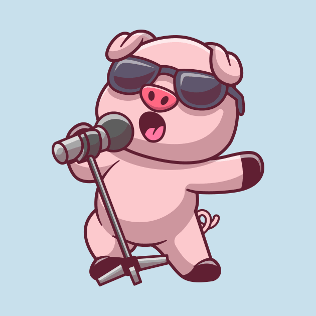 Cute Pig Singing Cartoon by Catalyst Labs