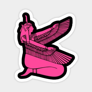 Hot Pink Color Egyptian Goddess Maat Magnet