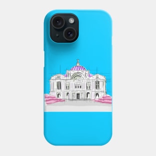 BLUE beaux arts palace mexico CDMX Phone Case