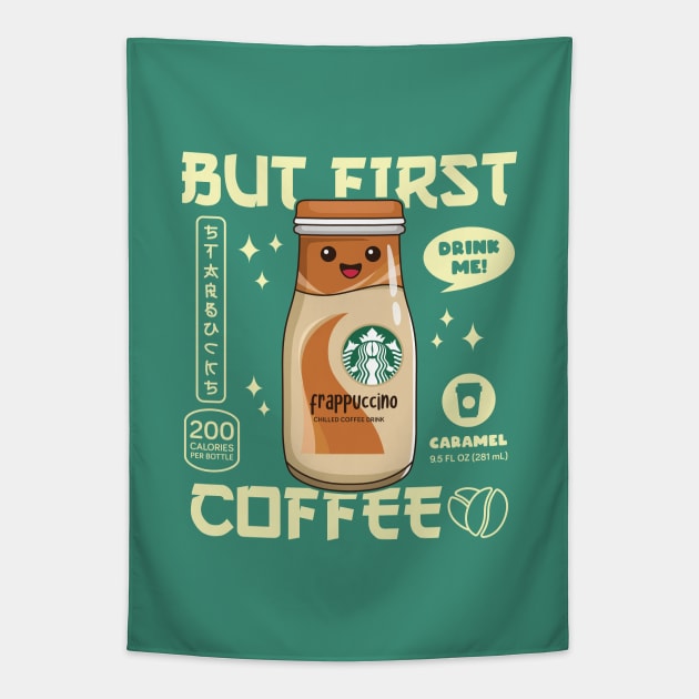 Caramel Iced Coffee for Coffee lovers and Starbucks Fans Tapestry by spacedowl