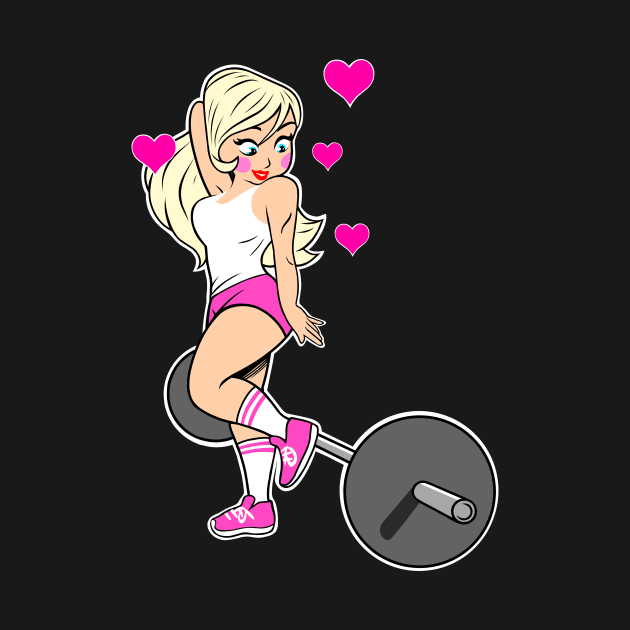 Barbell Love Girl by TimAddisonArt