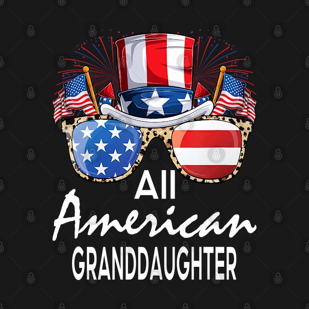 All American Granddaughter 4th of July USA America Flag Sunglasses by chung bit