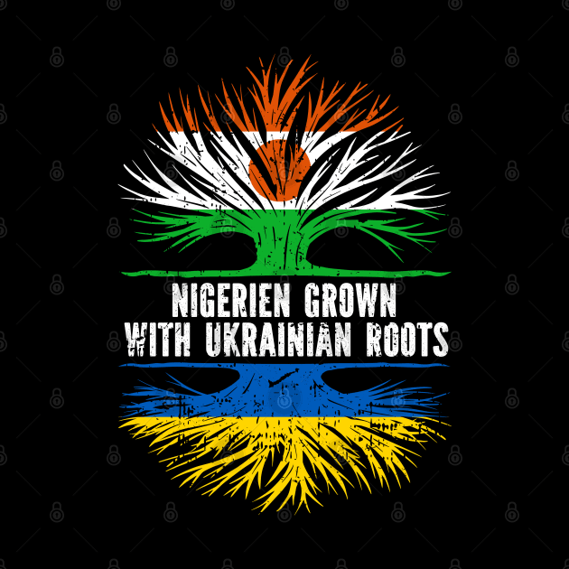 Nigerien Grown with Ukrainian Roots Flag by silvercoin