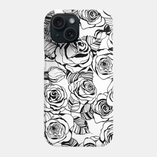 Hand drawn roses pattern Phone Case