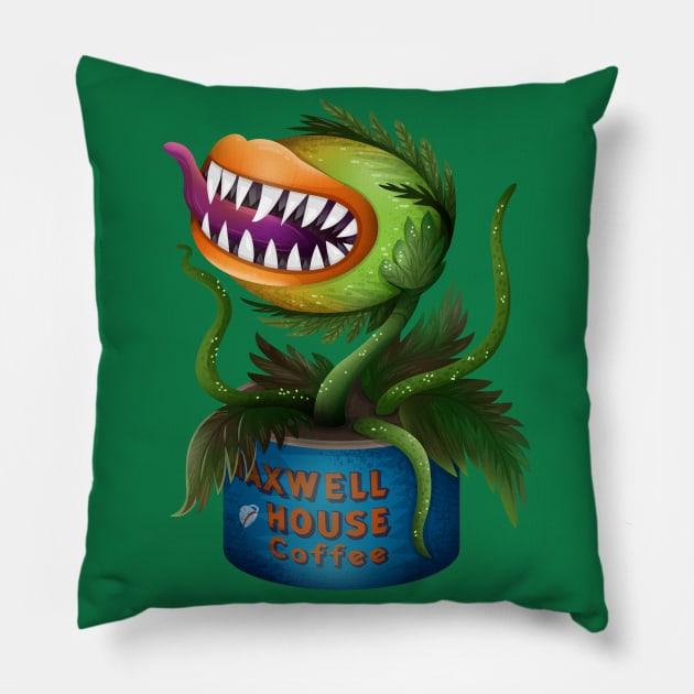 Audrey II Pillow by Firebluegraphics