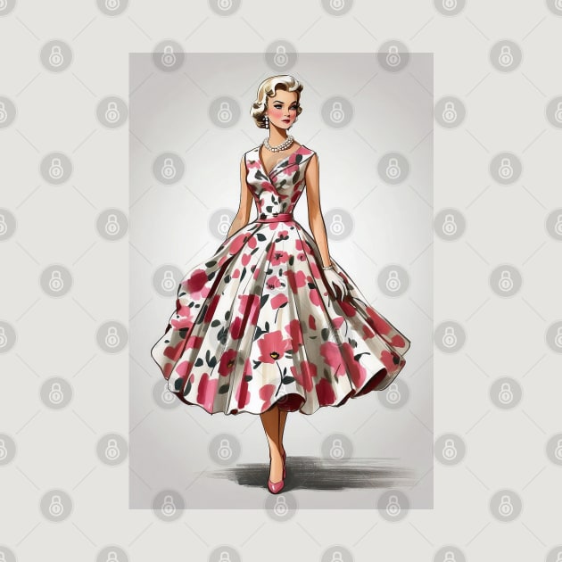 50s Fashion Model Illustration by OddPop