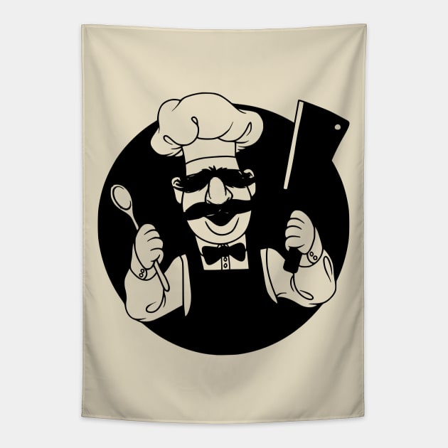 The Muppet Kitchen Swedish Chef Tapestry by valentinahramov