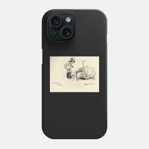 Winnie The Pooh Original Drawing Phone Case by ArtShare