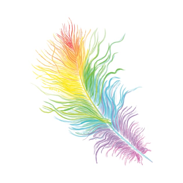 Rainbow Feather by mernstw