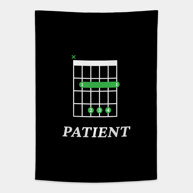 B Patient B Guitar Chord Tab Dark Theme Tapestry by nightsworthy