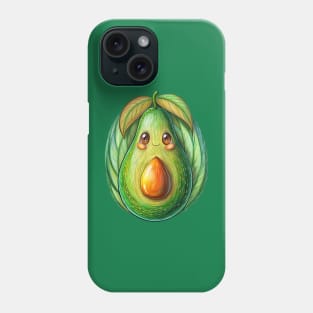 Funny Anime Face Avocado Phone Case