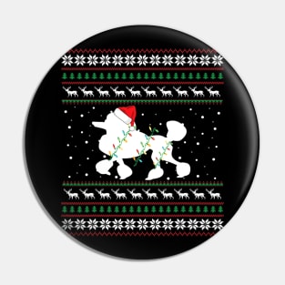 Poodle Ugly Xmas Family Matching Pajama Pin