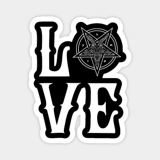 I Love Satan I Satanic Goat Occult I Black Death Metal product Magnet