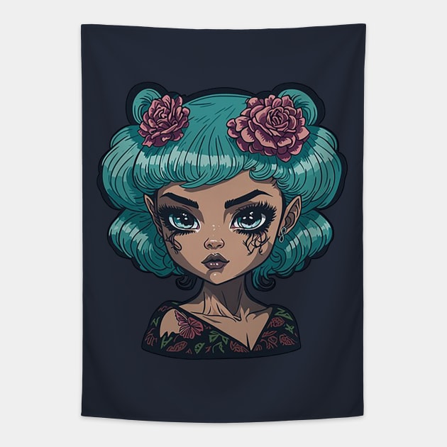 Nadja Doll Pulse Tapestry by umarerikstore