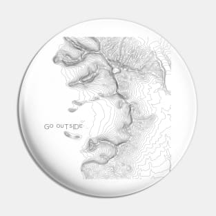 Topographic map, go outside Pin