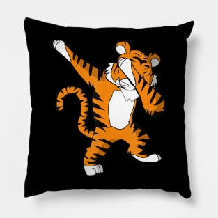 Dabbing Tiger Football Team Mascot Funny Dab Pillow