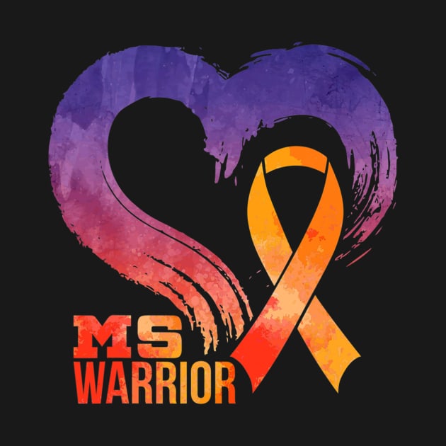 Ms Warrior Heart Multiple Sclerosis Awareness Month by ShariLambert